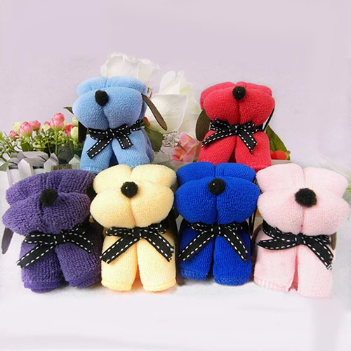 2015 New 1pc Dog Cake Shape Towel Cotton Washcloth Wedding Gifts Present 1V7M Christmas Gift 6LDW