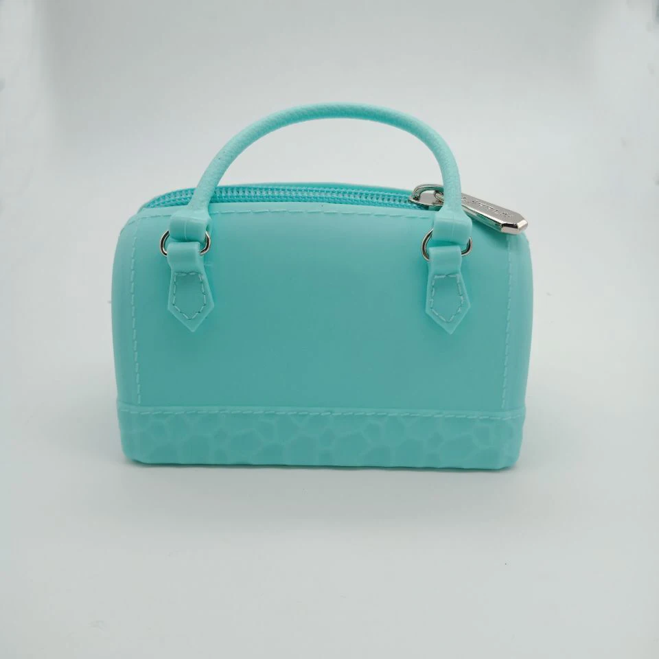 

ladies kids fashion silicone coin tote bag with zip lock