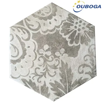 Wholesale Hexagon Floor Tile Cheap Flowe Pattern Non Slip
