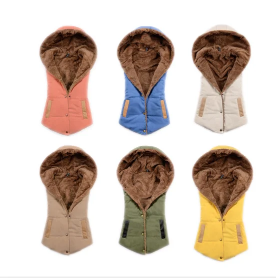 

2018 Winter Womens Slim Down Cotton Jacket Sleeveless Coat Hooded Vest Waistcoat, N/a