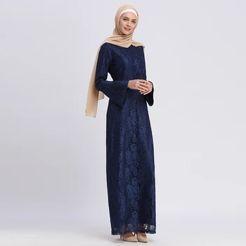 Manufacturer Of China Middle East Long Sleeve Lace Baju Kurung
