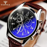 

2019 Yazole watch men YAZOLE 271 back 3atm waterproof leather blue glass quartz stainless steel wristwatches