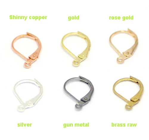 

Hot Sale Fashion Silver Gold Diy Lever Back Clip Earring Findings French Wire Earring Lever Back Wire Earring Parts, Raw color,other colors available