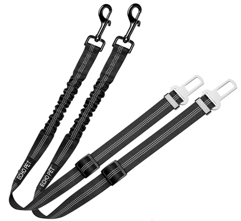 

Wholesale supplier Reflective adjustable bungee Nylon pet dog safety car seat belt, Customized