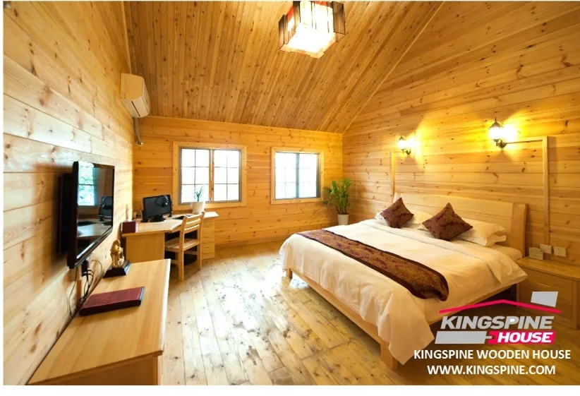 Precio bajo de playa casa de madera cabaña de madera de dos ...