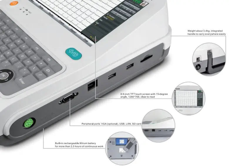 ECG machine price 12 channel ecg machine ecg 12 lead