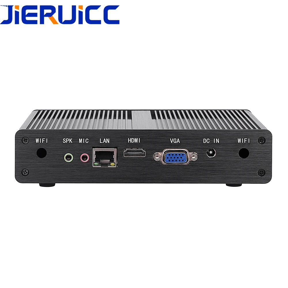 

Fanless mini pc intel celeron j1900 with dual display X86 Mini PC, Black