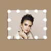 Professional Home Vanity Touch Wall-Mounted 12Pcs Led Bulbs Hollywood Style Light Bulb Mirror