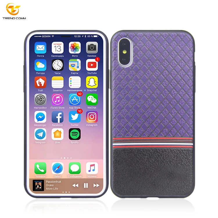 

Best quality for apple iphone X uv printing tpu phone case, Black, brown, purple, red, white