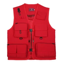 

Outdoor Breathable Mesh Men Fishing Travel Vest with Pockets