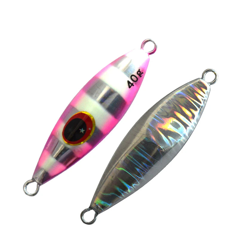 

FUNADAIKO 30g lead metal slow jigging luminous fishing lure saltwater metal jig lure, Various colors or customized