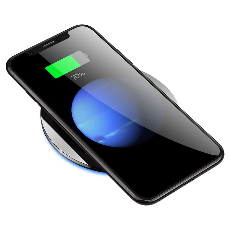

TORRAS wholesale smart phone accessories portable leather fast car wireless charger for iphone pad and samsung mobile phone, Black