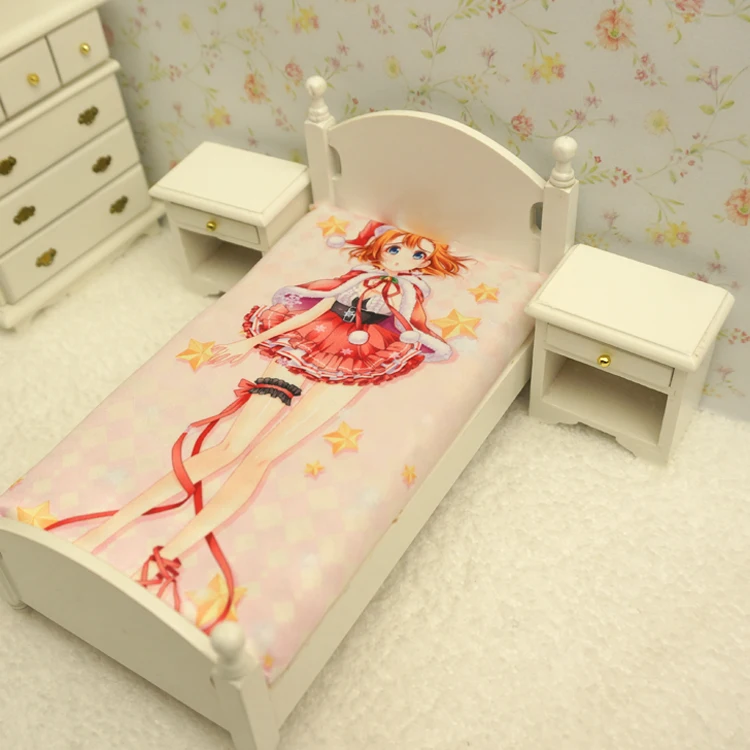 Anime Custom Printed Brushed Nylon Bed Sheets Lovelive Kousaka Honoka