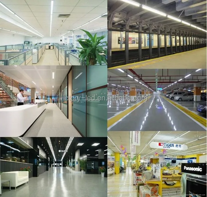 Indoor IP54 CRI85 6500K Clear PC cover SMD2835 4ft 28w G13 tube light