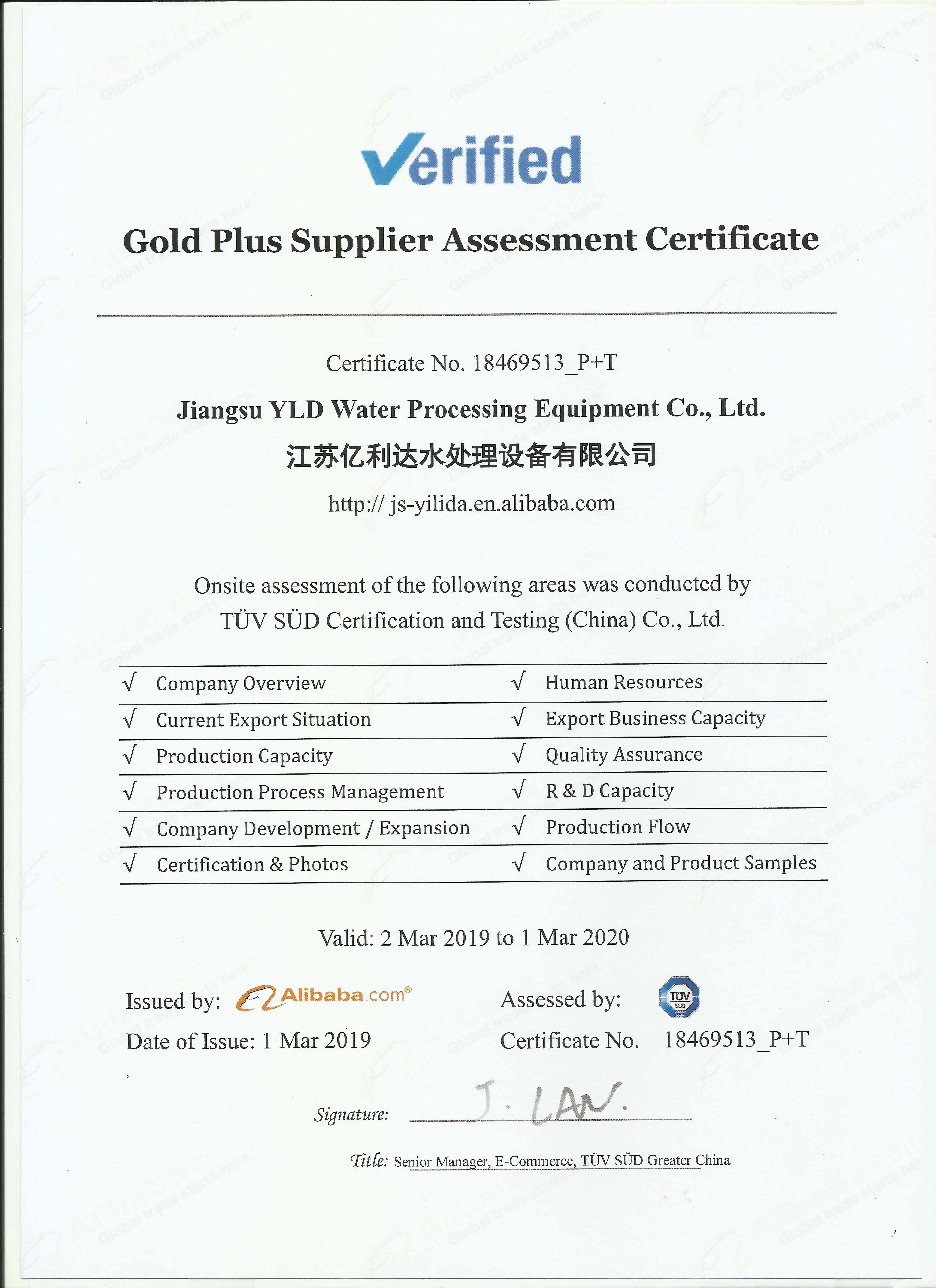 TUV certificate-2019