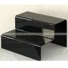 2 step acrylic riser display, Two step black acrylic showcase of shoe display, 2 Step stands