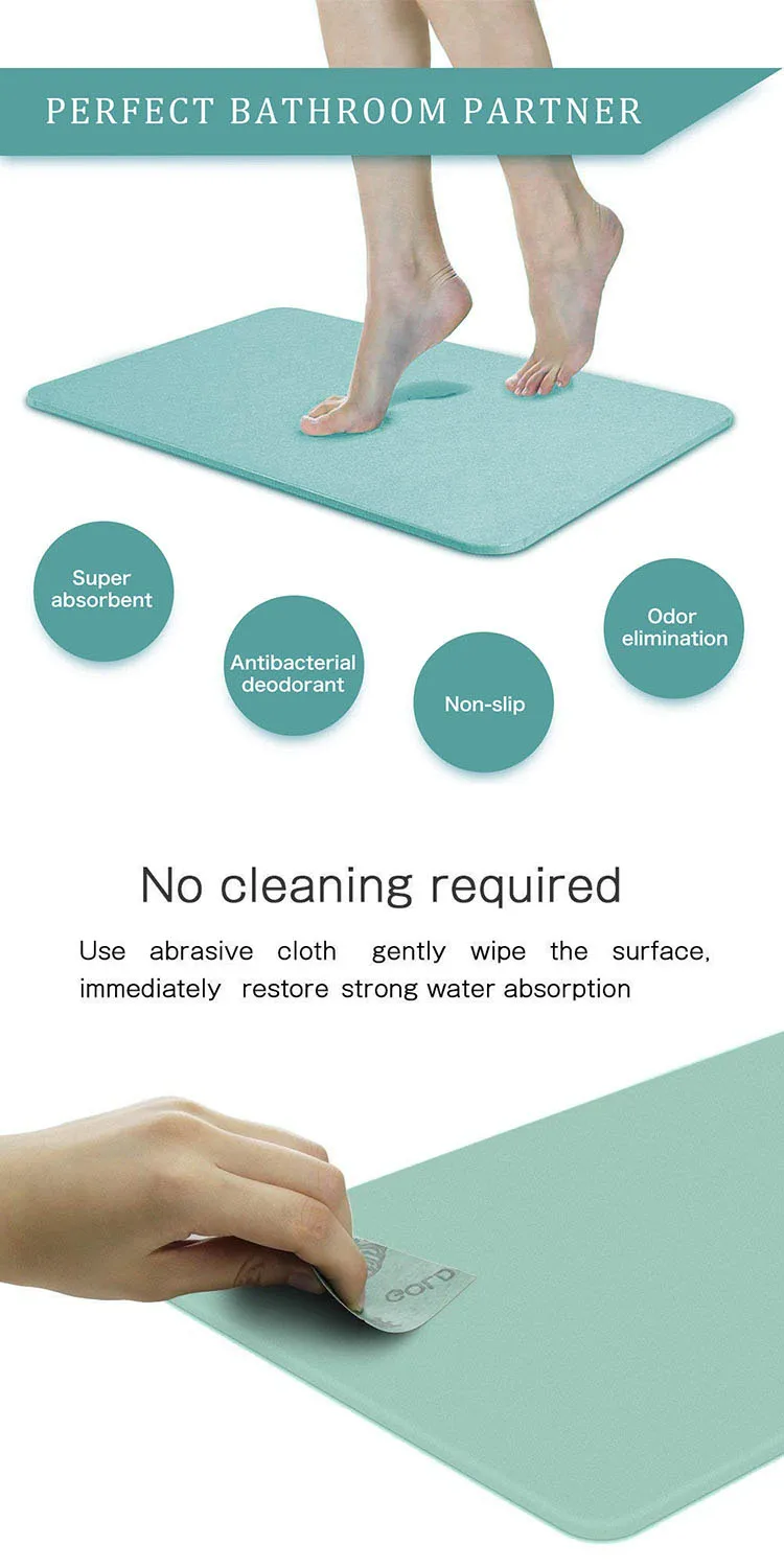 (chakme) Ultrastrong Water Absorption Quick Dry Nonslip Diatomite