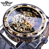 

Winner Watch AliExpress Hot Automatic Gold Watches Men Wrist Vogue Casual Analog Gold Chain Watch For Men Relogio Masculino