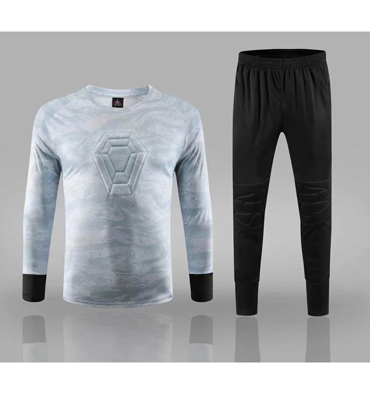 

Long sleeve soccer goalkeeper uniform match long pant or short