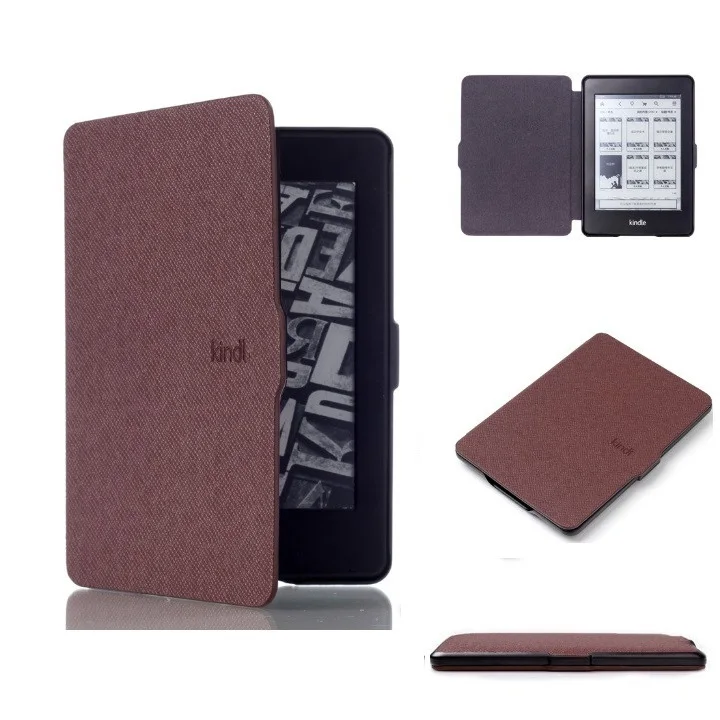 Auto Sleep Wake Function Ultra Slim PU Leather Tablet Cover Case For Amazon Kindle Paperwhite 1 2 3 6Inch Shell Flip Cover Cases with Nice Retail Package