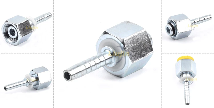 24 degree cone o-ring female Metric swaged hydraulic hose fittings jic