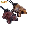 Bulk Wholesale Semiprecious stone Pendant Carved Animal Shape Necklace Accessory Gemstone Turtle shape Pendant