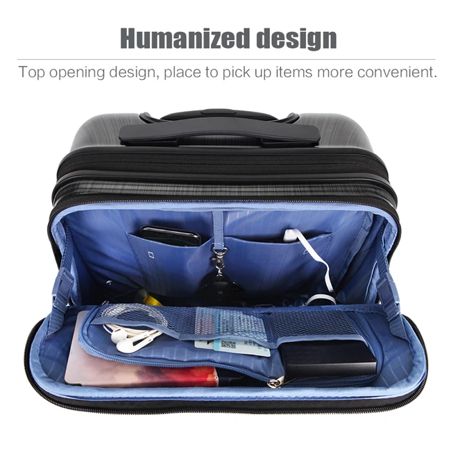 
cabin smart luggage usb port phone charging smart rolling gift box hard shell travelling travel trolley luggage bag 