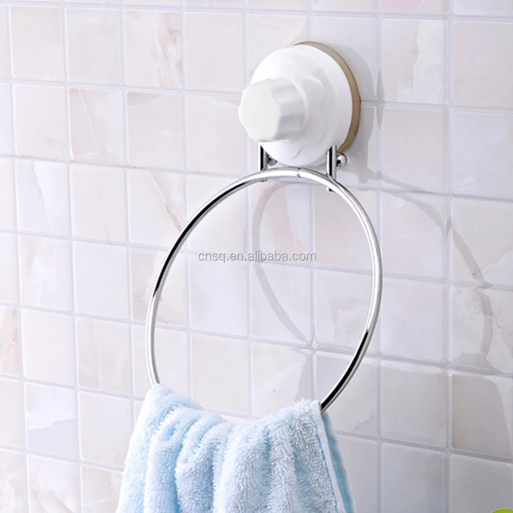 
Online shopping home style suction cup small bathroom hang towel ring 