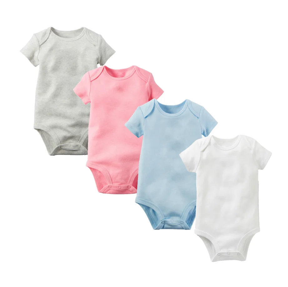 

Custom short sleeve plain baby wear romper, Customized