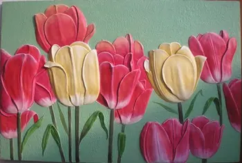 3 Dimensi Dinding Mural Tulip Lukisan Buy Dinding Mural Product On Alibaba Com
