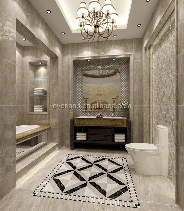 Water resistant ash bathroom ceramic tiles