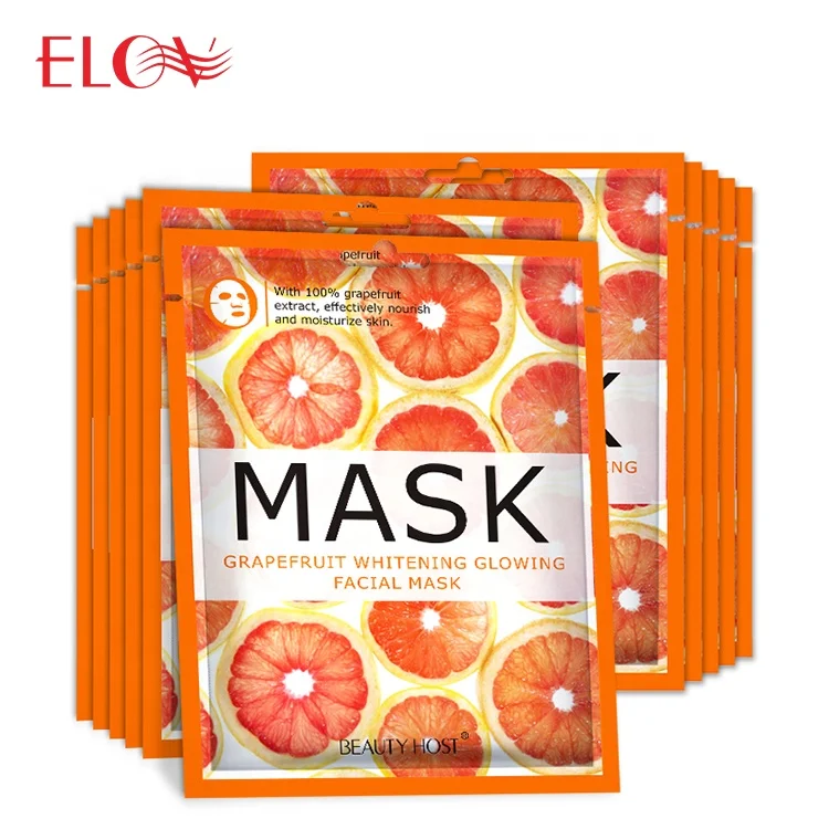 

In Stock Organic Skin Care Sleeping Sheet Maker Pack Grapefruit Brightening Moisturizing Glowing Facial Fruit Face Mask