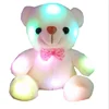 Personalized Custom LOGO Wholesale Smart Electric LED Luminous Teddy Bear and Loving Heart Plush Toys