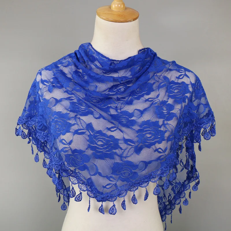 
The hot lace triangle scarf hollow Korean triangle scarf female foreign trade hot sell  (60800074235)