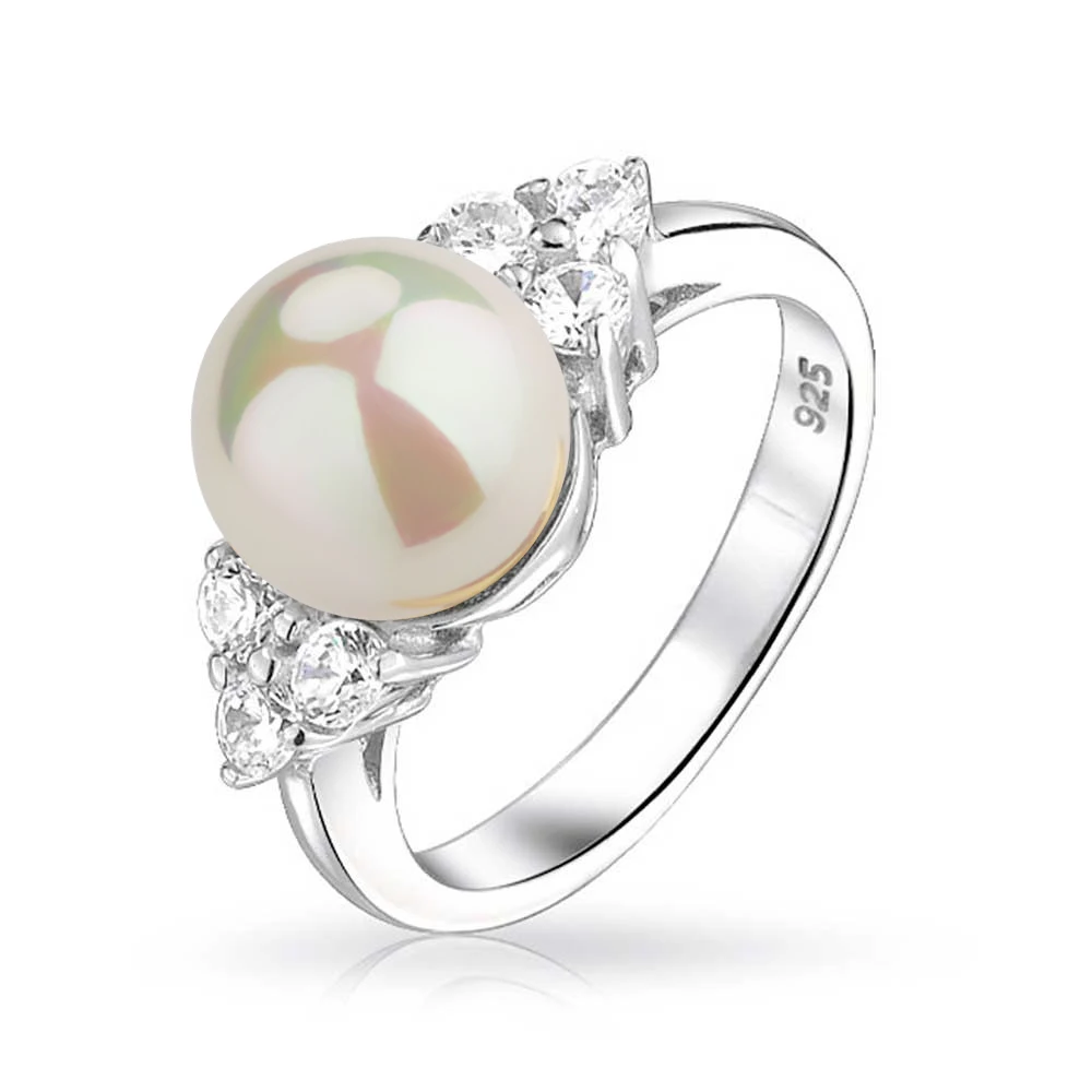 

New Fashion 925 Sterling Silver Unique Cultured Pearl Ring