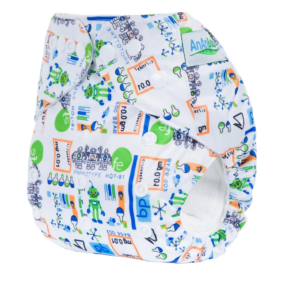 

2020 Ananbaby Waterproof And Breathable Pul Fabric Baby Cloth Diaper, Colorful