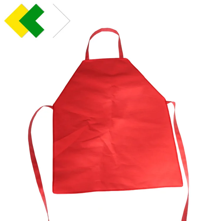 Nice Quality Cheap Bulk Wholesale Aprons Pp Laminated Non Woven Red Bbq