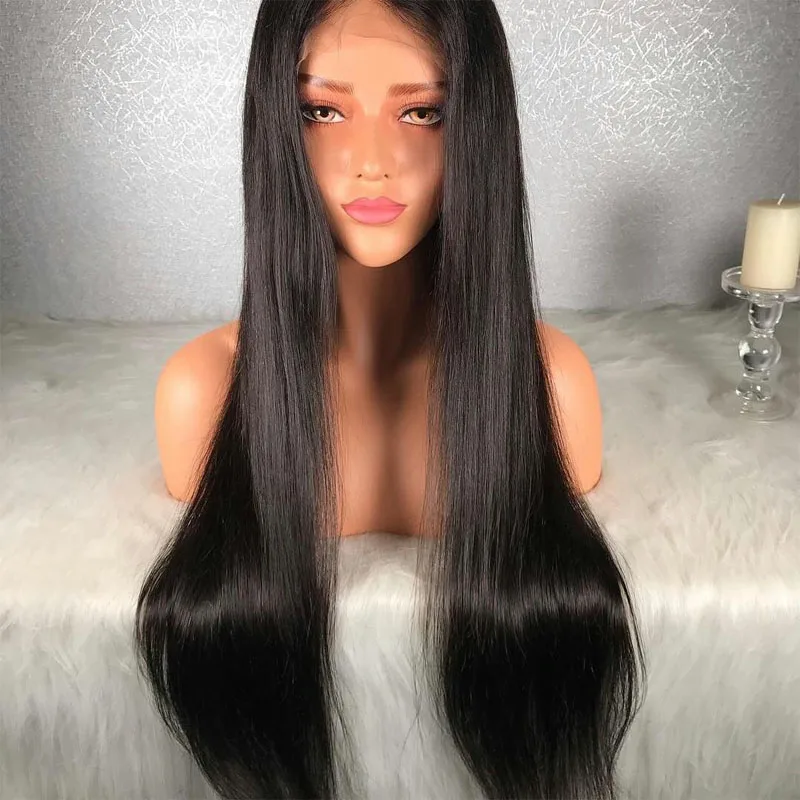 

Hot selling wholesale price Brazilian human hair long straight hair silk base full lace wigs with baby hair, N/a