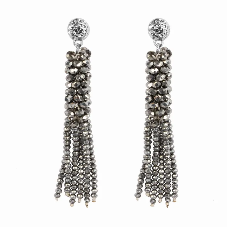 

Crystal earrings Zinc Alloy drop earrings jewelry oorbellen long earrings for women tassel crystal pendientes, 7 color