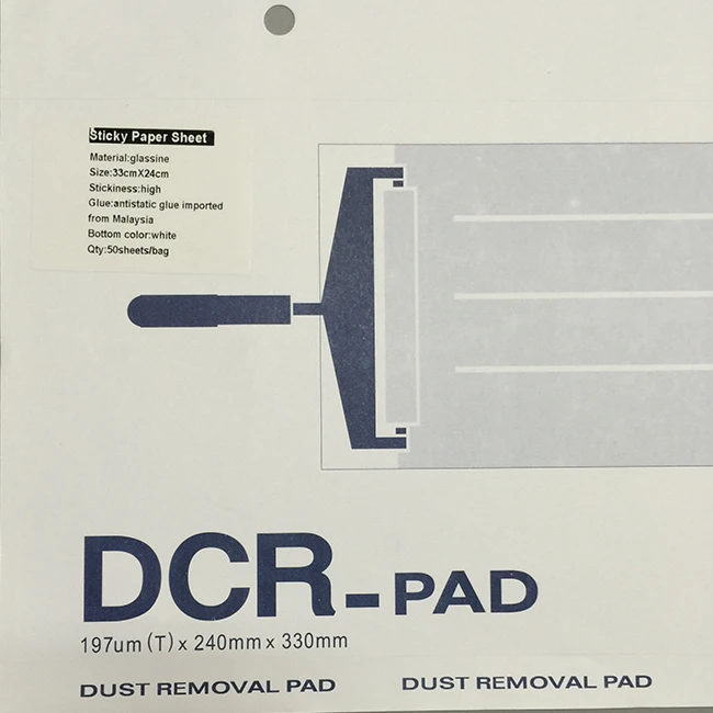 24x33cm Cleanroom Dust Removal Dcr Sticky Pad Paper For Cleaning
