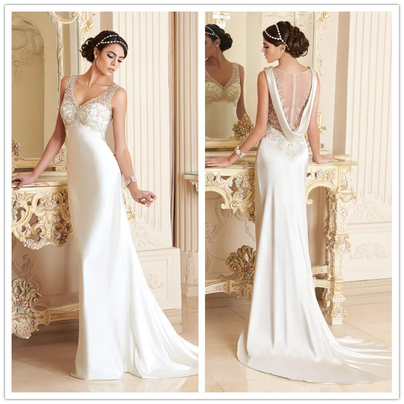 Elegant Silk Wedding Dresses With Sleeves Elegant Silk Wedding Dresses With Sleeves Photo 10