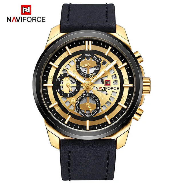 

NAVIFORCE 9129 Brand Men Quartz Wrist watches Men's Quartz 24 hour Date Clock Male Sports Waterproof Watch Relogio Masculino