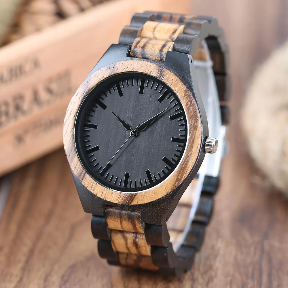 

Wholesale Custom Design Men Zebra Wooden Watch, Customized