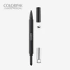 Double ended soft brush tip liquid eyeliner container build in steel ball and empty cosmetics makeup eye shadow