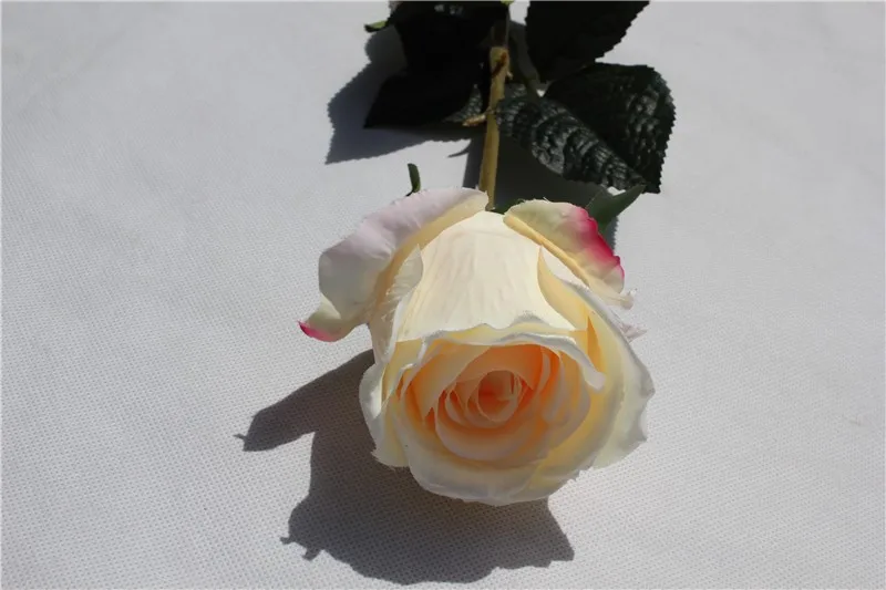 artificial beige rose flower arrangements for wedding table