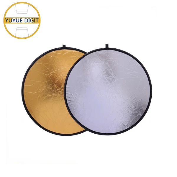 

60cm 5 in 1 Portable Collapsible Light Round Reflector for camera, Gold;silver;white;black and translucent