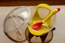 3Pcs Baby Bowl Set Baby Learnning Dishes with Suction Cup Temperature Sensing Spoon Baby Tableware