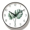 Fresh green living room metal wall clock