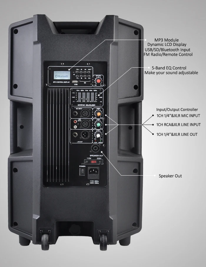 Accuracy Pro Audio CSW15AXQ 15 Inch 180W Professional Active Powered