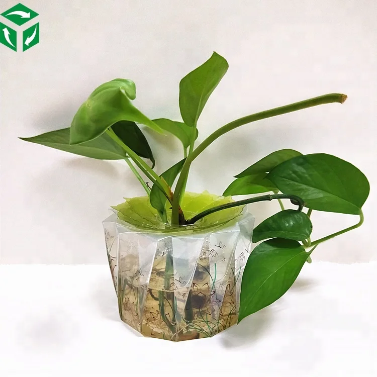 

bulk balcony desktop indoor plastic flower folded container pots